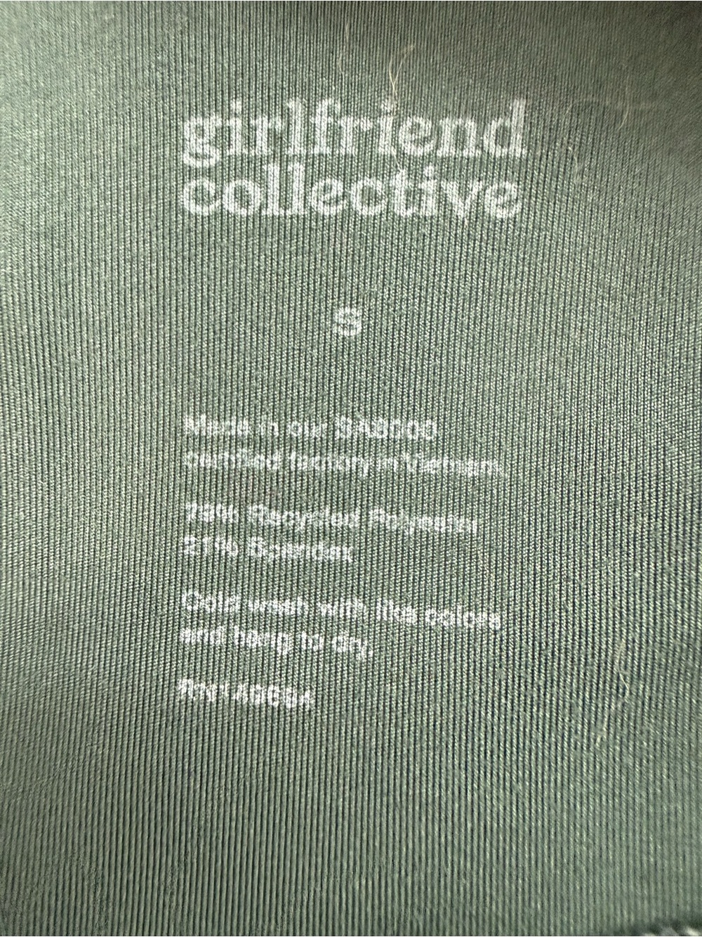 Girlfriend Collective Green And A Burgundy Pair High Rise Cropped Capri Sz(S) - Picture 10 of 10